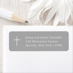 First Holy Communion Cross Grey Return Address