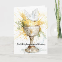 First Holy Communion Eucharist Dove Blessings
