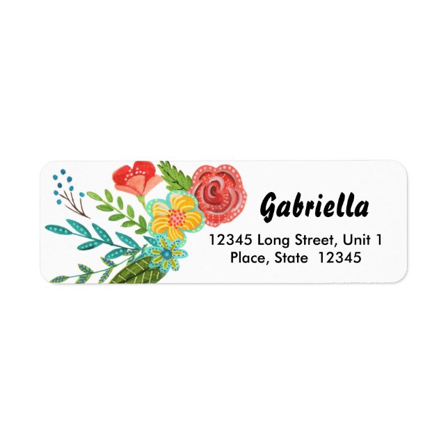 First Holy Communion Flower |  Address Labels (Front)