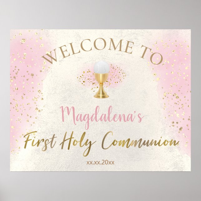 First Holy Communion girl welcome  Poster (Front)