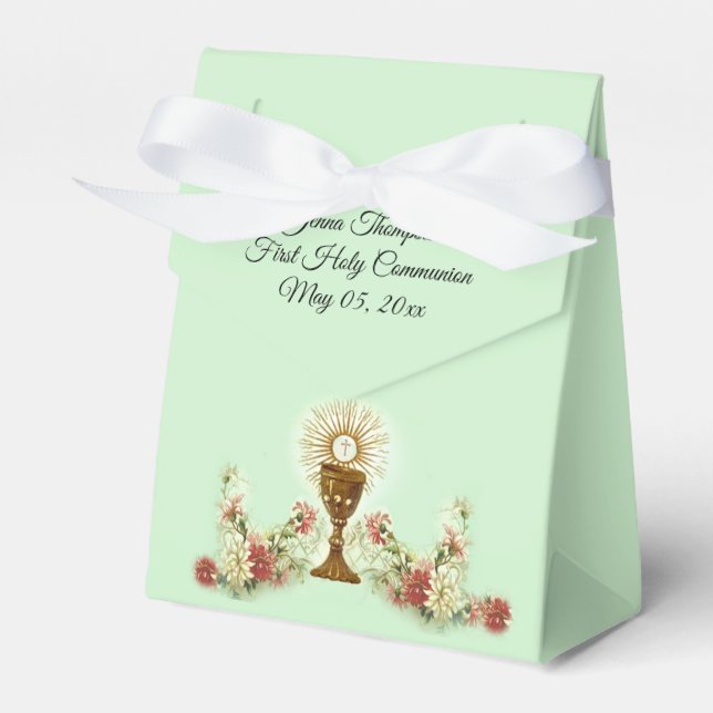 First Holy Communion Girls Traditional Favour Box (Front Side)