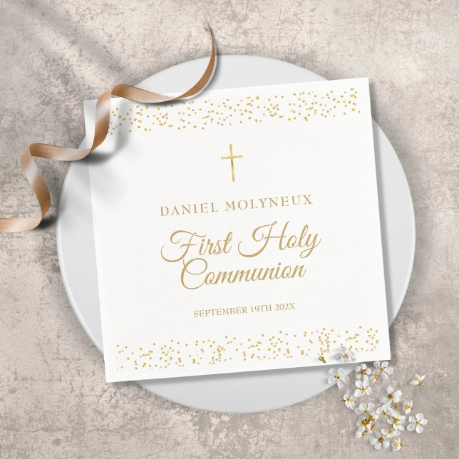 First Holy Communion Gold Dust Napkin (Creator Uploaded)