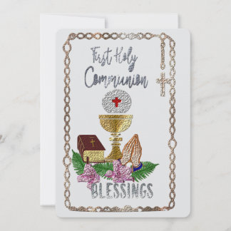 First Holy Communion Holiday Card