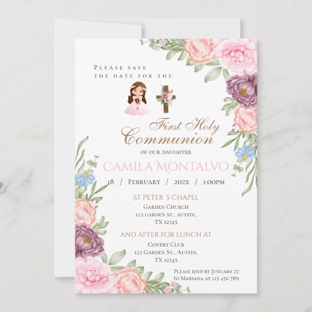 First Holy Communion Invitation (Front)