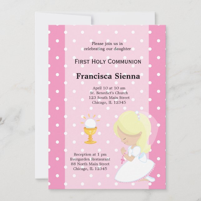 First Holy Communion Invitation (Front)
