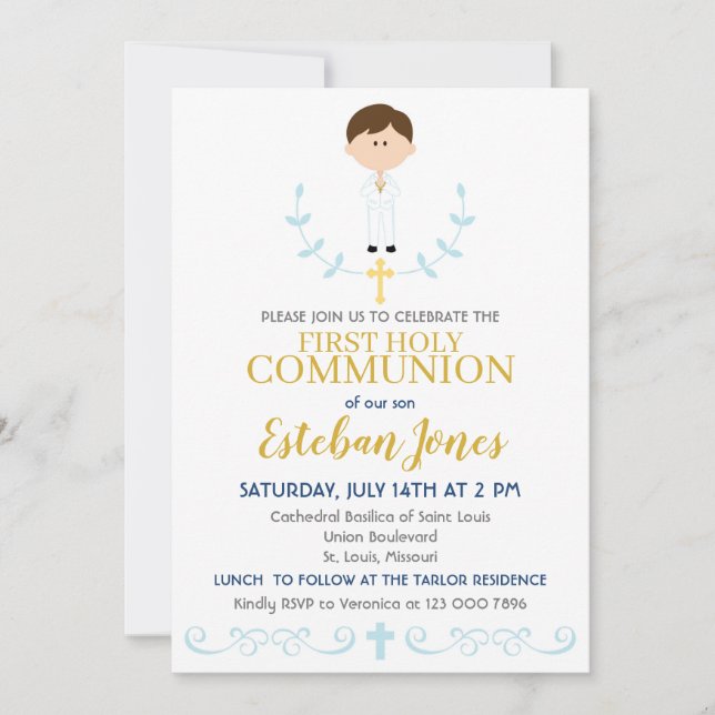 First Holy Communion Invitation (Front)