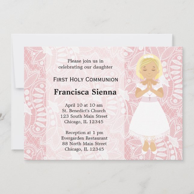 First Holy Communion Invitation (Front)