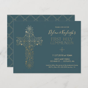 First Holy Communion Invitation, Boy and/or Girl Invitation