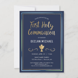 First Holy Communion Invitation - Elegant, Simple