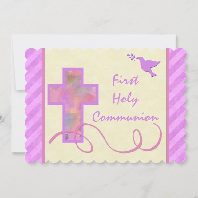 First Holy Communion Invitation for a Girl (Front)