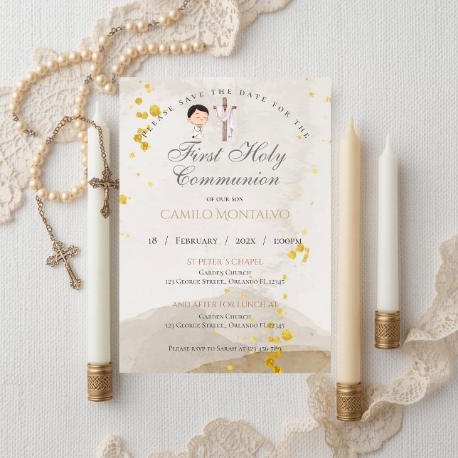 First Holy Communion Invitation for Boy (Creator Uploaded)