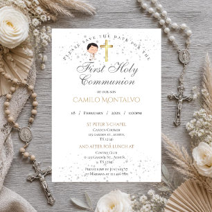 First Holy Communion Invitation for Boy