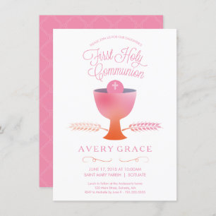 First Holy Communion Invitation - Girl's Invite
