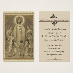 FIRST HOLY COMMUNION JESUS CHILDREN HOLY CARD