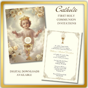 First Holy Communion Jesus Eucharist Invitation