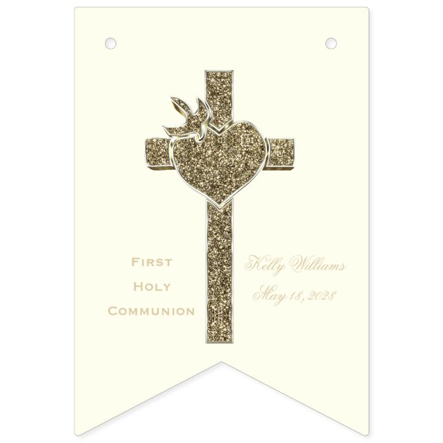 First Holy Communion or your Religious Event Cross Bunting (First Flag)