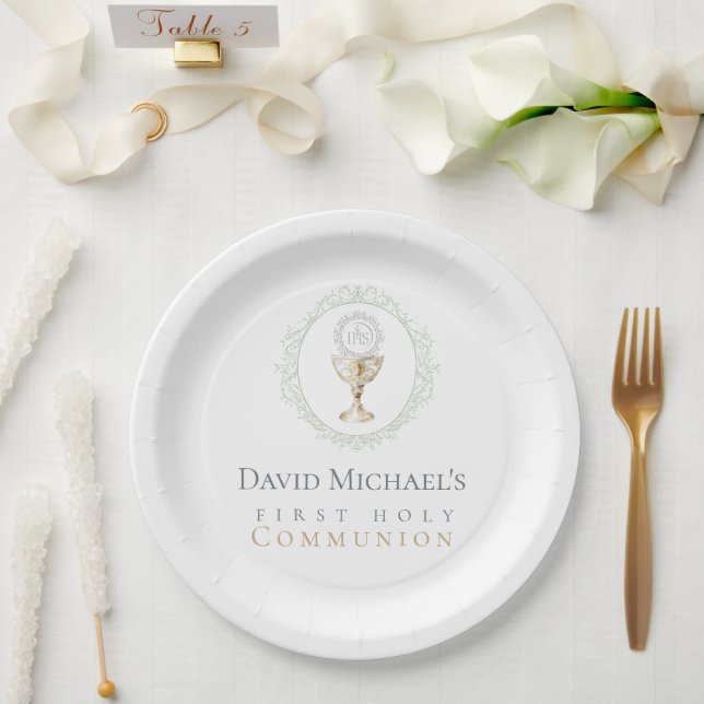 First Holy Communion Paper Plate (Wedding)