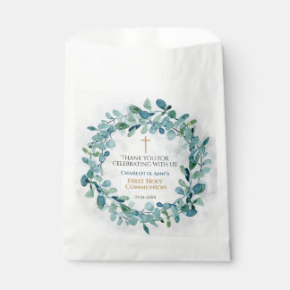 First Holy Communion Party Favour Bags Greenery