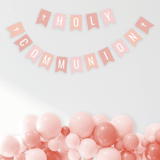 First Holy Communion Pink Girl Celebration Bunting (Creator Uploaded)