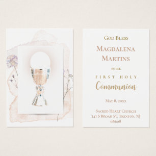 First Holy Communion remembrance card