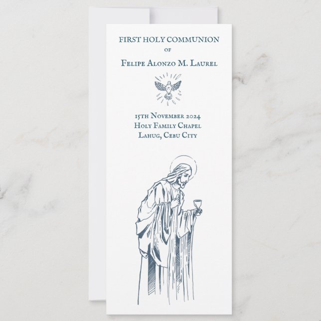 First Holy Communion souvenir and prayer card (Front)