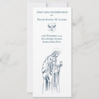 First Holy Communion souvenir and prayer card