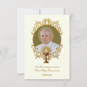 FIRST HOLY COMMUNION - ST. JOHN PAUL THE GREAT CARD