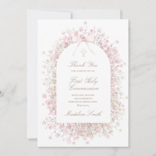 First Holy Communion thank you card