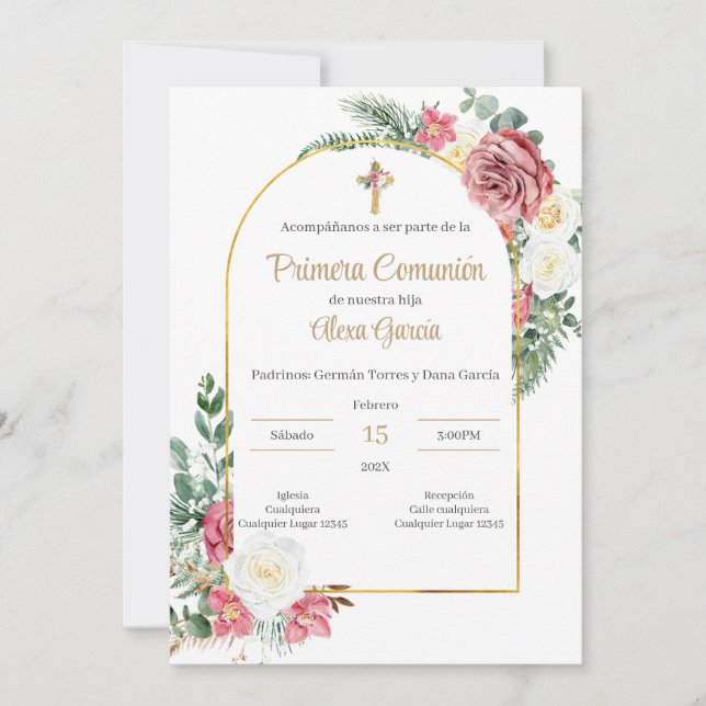 First Holy Comunnion Invitation (Front)