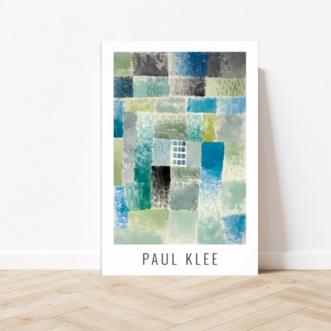 First house in a settlement (1926) Paul Klee Poster (Paul Klee, modern art, customized art, affordable art, printable art, fine art, wall art, famous art)