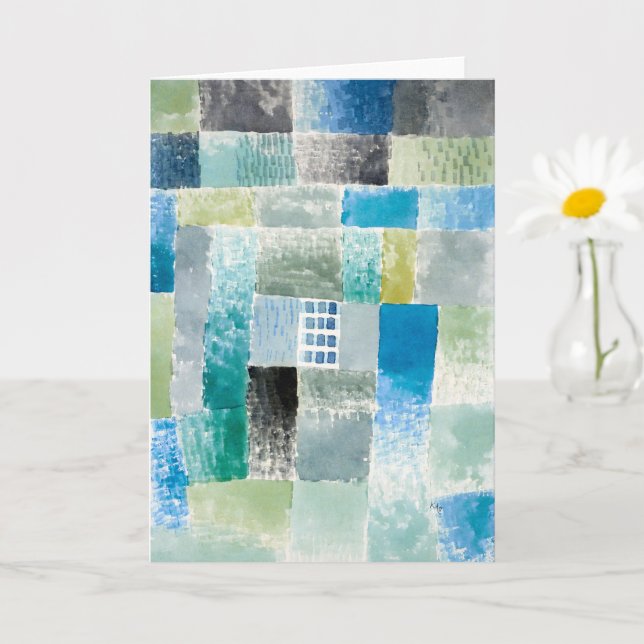 First house in a settlement - Paul Klee - Abstract Card (Small Plant)