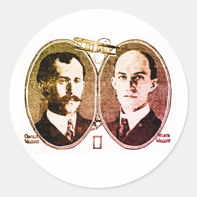 First in Flight Classic Round Sticker (Front)