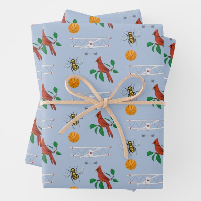 First in Flight North Carolina States of Mine  Wrapping Paper Sheet (In situ)