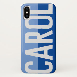 First Initial Plus Name Carol with Flowers Case-Mate iPhone Case