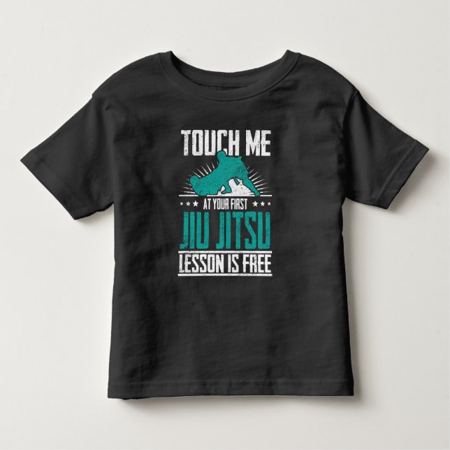 First Jiu Jitsu Lesson Is Free Brazilian BJJ Toddler T-Shirt (Front)