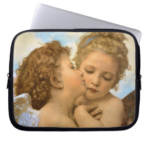 First Kiss (angel detail) by Bouguereau Laptop Sleeve