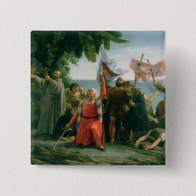 First Landing of Christopher Columbus in 15 Cm Square Badge (Front)
