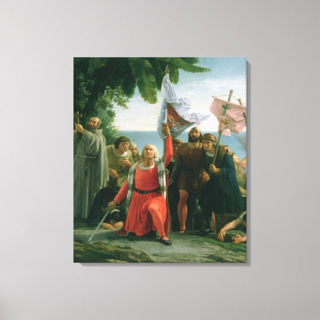 First Landing of Christopher Columbus in Canvas Print (Front)