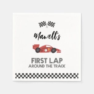 First Lap Around the Track Birthday Napkin