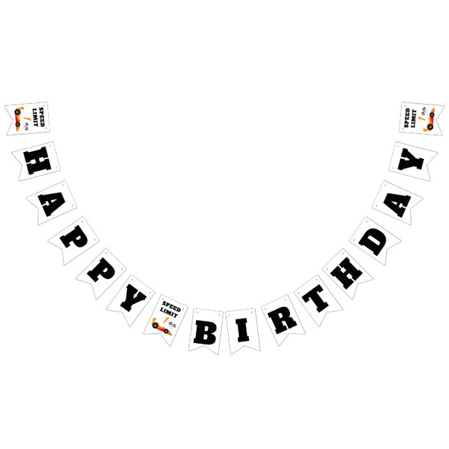First Lap Around the Track, Happy Birthday Decor Bunting (All)