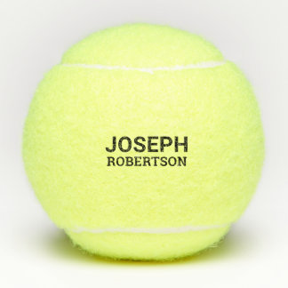 First Last Name Modern Monogram Personalised Tennis Balls
