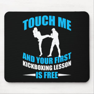 First Lesson Kickboxing T Shirt Mma Gift For Men W Mouse Pad
