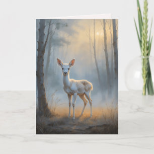 First Light Kin White Stag Greeting Card