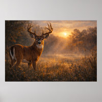 First Light | Whitetail Deer Art | Poster