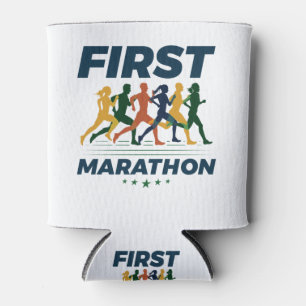 First Marathon Marathoner Marathon Runner Can Cooler