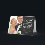 First Married Christmas Holiday Greeting Card<br><div class="desc">Design © Berry Berry Sweet.  Visit our design showroom at WWW.BERRYBERRYSWEET.COM</div>