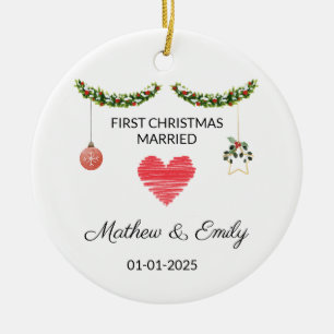 First Married Christmas Ornament, Married Ornament