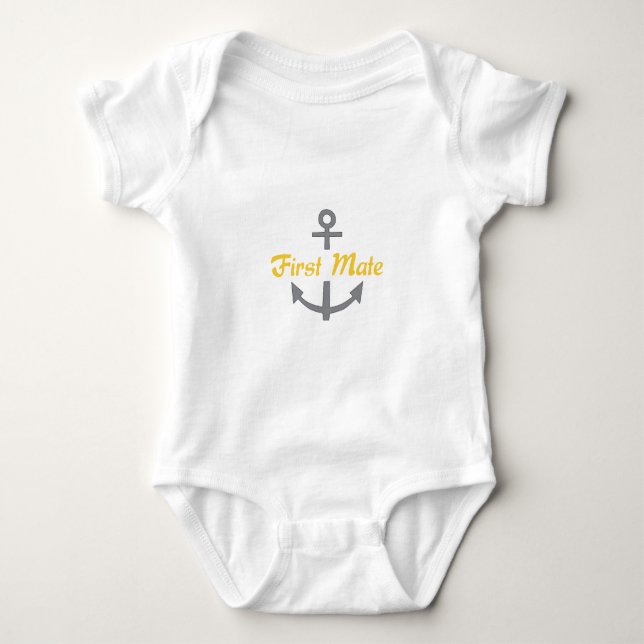 First Mate Anchor Baby Bodysuit (Front)