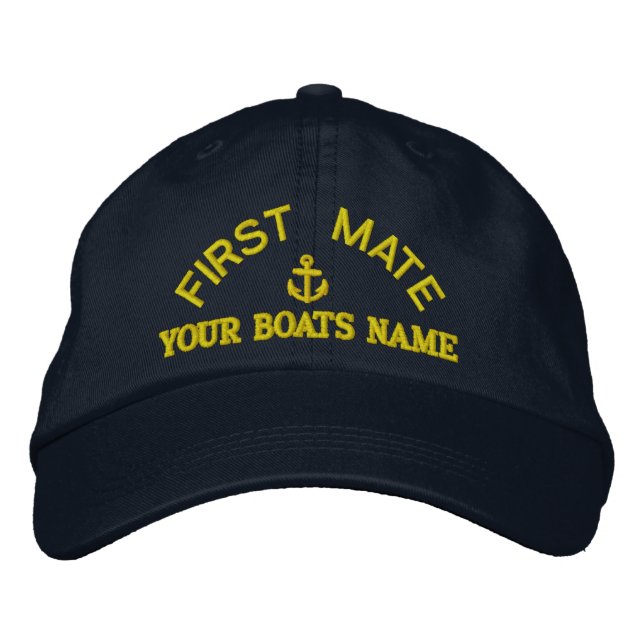 First mate custom yacht crew embroidered hat (Front)