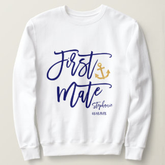 First Mate Maid of Honour Blue Nautical Sweatshirt